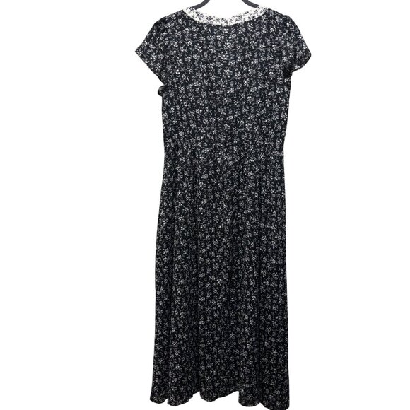 Madewel Womens Print-Mix Sheer-Sleeve Dress in Branch Floral - Picture 2 of 10